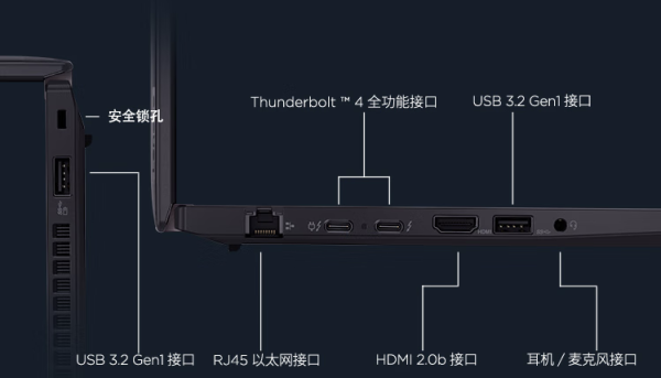 thinkpad思考本t142023款十三代酷睿版140英寸轻薄本黑色