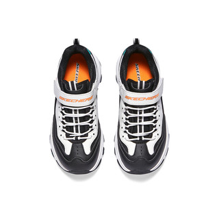 斯凯奇（Skechers）童鞋2023春季新款男大童运动鞋舒适休闲鞋儿童鞋415024L 白色/黑色/蓝绿色/WBTQ 37