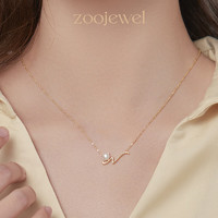 ZOO JEWEL 淡水珍珠银项链女520情人节礼物送女友锁骨链