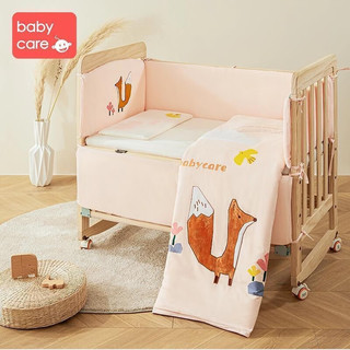 babycare儿童床笠宝宝床上用品纯棉床单婴儿床床围盖被乳胶枕头 尼亚森林2件套(枕头+床笠) 100*56