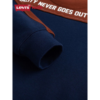 Levi's 李维斯童装男童套头卫衣2023春秋新款儿童复古上衣 深靛蓝 160/76(L)