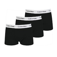 Calvin Klein 男士平角内裤套装 U2664G-001 3条装 黑色 S