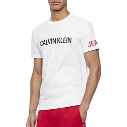 Calvin Klein 卡尔文·克莱 卡文克莱 男士春夏休闲印花字母LOGO圆领纯棉短袖T恤 美码偏大一码