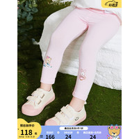 Paw in Paw PawinPaw卡通小熊童装2023年春女童裤子修身打底裤透气舒适 粉红色/25 080