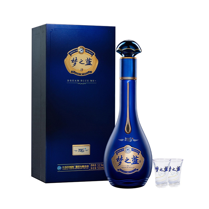 cdf会员购：YANGHE 洋河 梦之蓝 蓝色经典 M6+ 52%vol 浓香型白酒 500ml