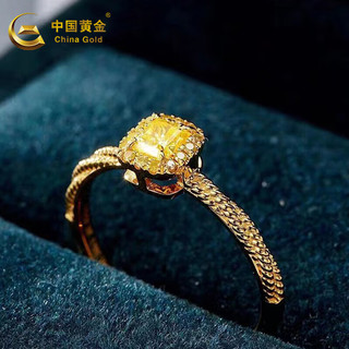 中国黄金 众设计520情人节礼物 小方糖戒指