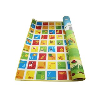 Hape 丛林动物爬行厚垫小号180x150x2cm加厚婴幼客厅XPE材质2cm儿童环保双面爬爬垫爬行垫男孩女孩玩具