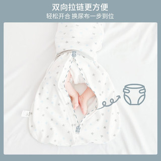 茵秀丽（Insular）婴儿防惊跳睡袋春夏季薄襁褓巾包裹新生儿包巾宝宝安抚纯棉抱被 帆船（单层纯棉/适合22-29℃） M码：0-4个月（15斤以下）