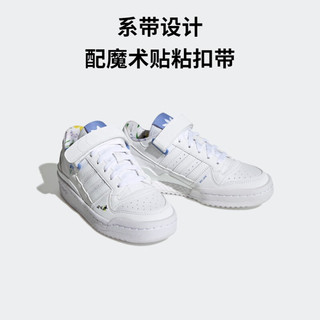 adidas阿迪达斯官方三叶草FORUM LOW J女大童经典运动板鞋HP6245 白/蓝紫 36(220mm)