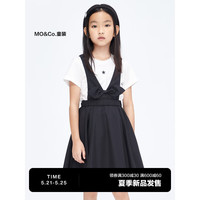 little MO&Co.抑菌-little moco童装23夏装新款女童无袖背带连衣裙子KBC2DRS046 黑色 110/52