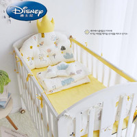 迪士尼（Disney）春上新轻奢品牌ins皇冠造型床头靠垫婴儿床围棉宝宝夏天透气床上 舒克黄 3片围(2短1长)