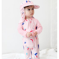 e 亦浪 儿童泳衣婴儿连体防晒衣 1-7岁