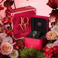 LOLA ROSE 新品小绿表+原装钢带礼盒防水石英表女520礼物