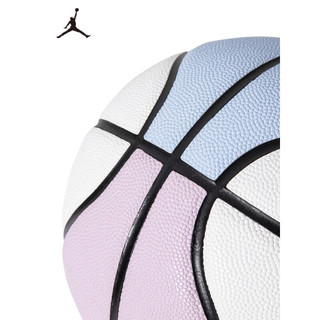 NIKE AIR JORDAN 耐克儿童篮球2023新款儿童AJ室内训练7号球 白色/浅蓝/浅紫 F
