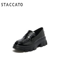 STACCATO 思加图 春季新款厚底粗跟英伦风jk鞋皮鞋乐福鞋女鞋EAW03AA1