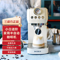 PETRUS 柏翠 意式咖啡机专业家商用半自动办公室萃取浓缩咖啡蒸汽打奶泡一体机