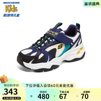 斯凯奇（Skechers）男女童魔术贴老爹鞋319026L 405255L 海军蓝色/多彩色/NVMT 37