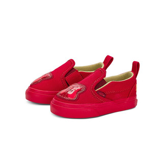 VANS范斯童鞋官方 Haribo联名Slip-On V一脚蹬穿脱自如小童板鞋 紫红色 24 实测内长15cm