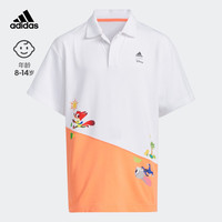 adidas阿迪达斯官方轻运动疯狂动物城联名男大童春宽松短袖POLO衫 白 164CM