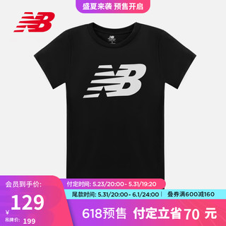 new balance NB官方夏季男款MT03919简约时尚圆领T恤 BK MT03919 M