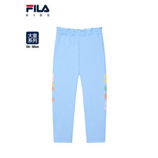 FILA x MSGM斐乐童装儿童长裤2023夏季中大童梭织长裤