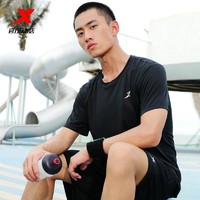 XTEP 特步 运动套装男户外运动综训健身服男吸汗速干运动套装两件套 黑 XL