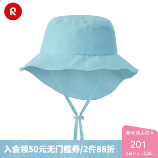 reima男女儿童大童帽子2023春夏新款防晒遮阳帽防紫外线渔夫帽 蓝色7090 048cm(1-2岁)