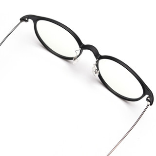 超轻时尚ins韩版7克轻细圆框平光镜架女潮网红素颜配高度近视眼镜架 透明白