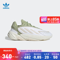 adidas阿迪达斯三叶草OZELIA男女舒适百搭经典潮运动复古老爹鞋 亮白/草绿/米白 39(240mm)