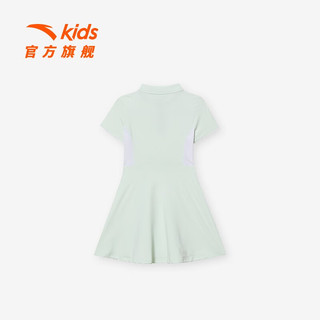 安踏儿童裙子女小童连衣裙2023年夏季新款舒适简约裙子 雅梵绿-2 101cm