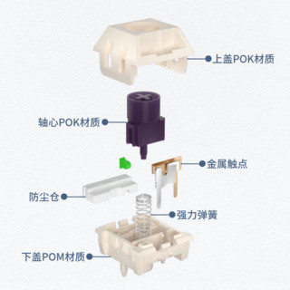 Hyeku 黑峡谷 E2 Pro 83键 2.4G蓝牙 多模无线机械键盘 星光白 烟漠轴 RGB