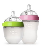 comotomo 婴儿断奶仿母乳硅胶奶瓶 0-6个月 150+250ml