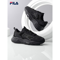 FILA 斐乐 男鞋老爹鞋火星鞋复古跑鞋秋季时尚休闲运动鞋 黑-F52M232105FBK-II代 42