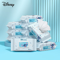 Disney 迪士尼 棉柔巾湿巾多功能湿巾一次性洗脸巾湿巾纸湿用抽纸擦脸巾家用 60抽*5包（史迪奇）