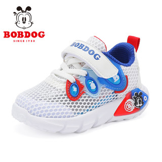巴布豆（BOBDOG）童鞋宝宝学步鞋夏季男童儿童运动鞋 103332038 乳白/皇家蓝27