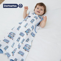 DOMIAMIA哆咪呀婴儿睡袋1段一体无袖春夏背心睡袋宝宝防惊跳新生儿防踢被 成长款一体背心睡袋-町町巴士 S码(推荐宝宝身高55-75cm)