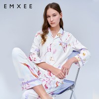 EMXEE 嫚熙 月子服孕妇睡衣哺乳怀孕期产后浪漫花语长袖家居服两件套