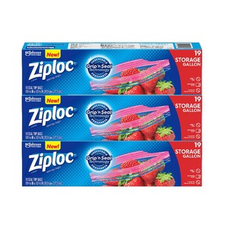 Ziploc 密保诺 进口家用保鲜袋密实袋食品保鲜19*3只大号双链密实袋