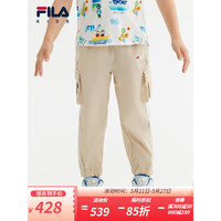 FILA x Pepe Shimada斐乐童装儿童长裤2023夏季新款小童速干裤子 夏卡其-LK 120