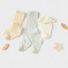 乖奇熊 H5016 婴儿中长筒袜 3双 浅绿+浅黄+米黄 52cm 0-6月