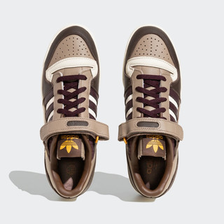 adidas 阿迪达斯 官方三叶草FORUM 84男女休闲低帮篮球运动鞋板鞋 棕褐色/暗紫色/白 41(255mm)