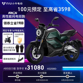 小牛（XIAONIU）RQI电动摩托车 高性能 超长续航 智能两轮电动车 ABS动力版-元素绿