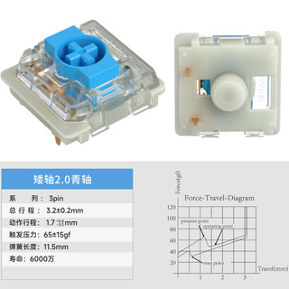 gateron佳达隆新品矮轴2.0矮青轴矮茶轴矮红轴机械键盘轻薄开关