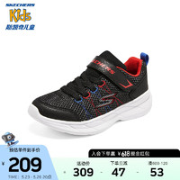 Skechers斯凯奇儿童男鞋运动鞋2023春季新款舒适轻便男童网布鞋403796L 男童/黑色/红色/蓝色/BKRB 33码