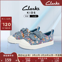 Clarks 其乐 童鞋2022春季新款1-4岁男女童卡通印花厚软底休闲板鞋