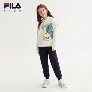 FILA x 梵高博物馆斐乐童装儿童裤子2023春新款中大童女童运动裤 传奇蓝-NV 150