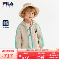 FILA x Pepe Shimada斐乐童装儿童梭织外套2023夏季新款小童上衣 标准白-WT 130