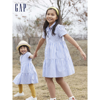 Gap 盖璞 女童纯棉宽松泡泡袖连衣裙813172春秋儿童装短袖公主裙