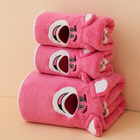 Disney 迪士尼 A类草莓熊浴巾x1+毛巾x2