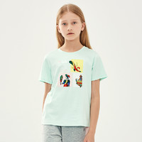 FILA 斐乐 女童短袖（120-165）女童装夏季纯棉透气舒适套头短袖T恤